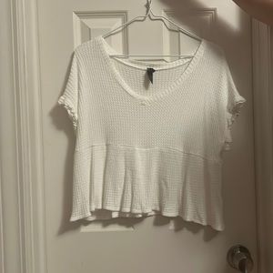 Francesca’s Short Sleeve Shirt, XS, White